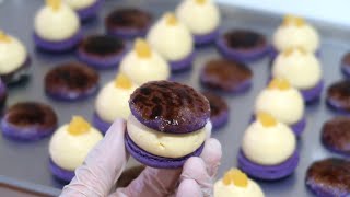 [ENG] 꿀고구마 마카롱, 크렘브륄레 마카롱 만들기 honey sweet potato macaron