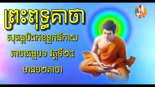 #ព្រះពុទ្ធគាថា សុតន្តបិដក ខុទ្ទកនិកាយគាថាធម្មបទ វគ្គទី២៥ មាន ១២គាថា