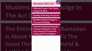 Ramzan 2023 Dos And Don’ts: Here’s What Is Allowed And What Not During The Holy Month Of Ramadan