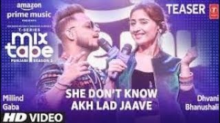 She Don’t Know/Akh Lad Jaave Whatsapp status Dhvani Bhanushali, Millind Gaba Mixtape Punjabi latest