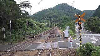 20210801　臨時列車奥出雲おろち号木次行き　出雲坂根駅発車（三段式スイッチバック）