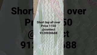 Fancy Georgette short top / Latest  Lucknowi Chikan | Chikankari  Lucknowi Kurtis #short #video