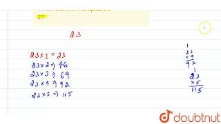 Write first five multiples of:23 | CLASS 6 | PLAYING WITH NUMBERS | MATHS | Doubtnut