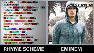 Eminem - Evil Twin [Rhyme Scheme] Highlighted