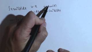 Solution to activity 5.4.2, part c: Finding an Antiderivative with Integration by Parts