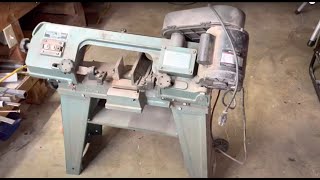 Old and Dusty Vintage ENCO Brand Metal Cutting Bandsaw Brought Back to Life [ENCO Metal Cutting Saw]