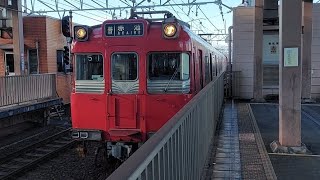 名鉄100系普通赤池駅行き上小田井駅到着(2022/12/27)