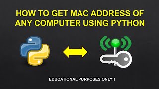 | How to get MAC address of any computer using python | | Python tutorials |