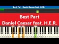 [EasyPiano] Best Part - Daniel Caesar feat. H.E.R. : Piano Cover & Tutorial | Mob Melody