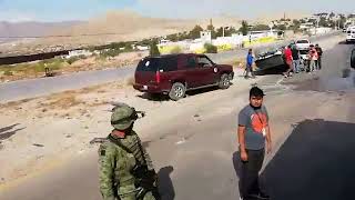 Capta usuario volcadura en Juárez