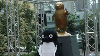 Suicaのペンギン広場 銅像除幕式の様子