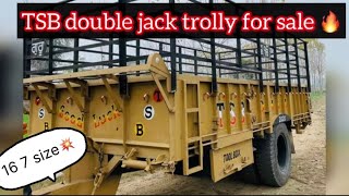 16 7 bilga trolly for sale double jack Tralli 👌 || heavy weight || Tata sale loha || #sale