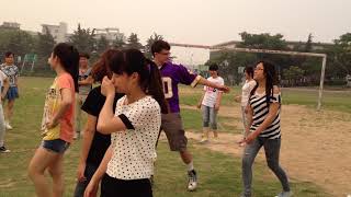 2014年安徽淮北淮师大外国语学院师范4班打橄榄球 Playing Football with English Class 4, Pt. 3