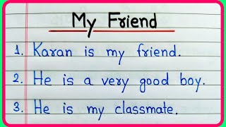 My friend essay 5 lines in English || 5 lines on my friend || Short essay on my friend
