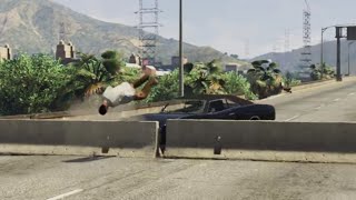 PS5版 GTA5 高速道路にバリケードを設置してみた