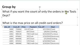Database Development and Design Week 5, SQL Lesson Aggregates