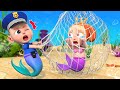 Police Mermaid Chase - Little Mermaid Locked In Prison - Rosoo Nursery Rhymes & Kids Songs