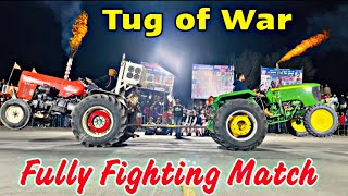 John Deere 5405 vs Swaraj 855 Full Fighting Tractor Tochan competition | Tractor pulls 2022