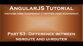 Difference between ngroute and ui router