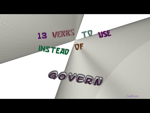 What is a sentence for govern?