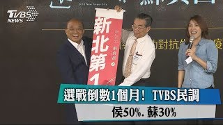 選戰倒數1個月！TVBS民調　侯50%、蘇30%