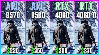 INTEL ARC B570 vs ARC B580 vs RTX 4060 vs RTX 4060 TI - Test in 25 Games