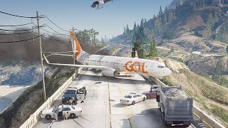 737 Pilot Terrible Mistake When Emergency Landing On Busy Bridge | GTA 5