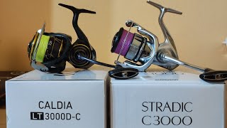 Shimano Stradic FL C3000 vs Daiwa Caldia LT MQ 3000D-C