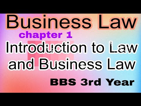 Bbs 3rd Year Business Law Chapter 1 Introduction To Law And Business