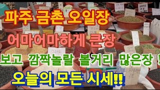 파주금촌오일장 다른곳에서 못보던많은 것들을 보고 시세도 보고왔어요