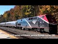 amtrak 125 going northbound passing through lorton vre