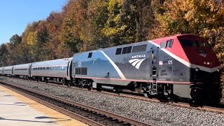 Amtrak #125 going northbound passing through Lorton VRE