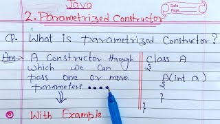 Parameterized Constructor in Java | Learn Coding