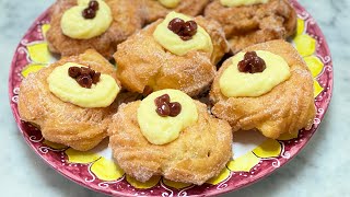 Zeppole di San Giuseppe e Crema pasticceria