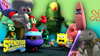 SpongeBob HeroPants [4K] | All Boss Battles, Cutscenes and Final [4-Player Multiplayer] (No Damage)