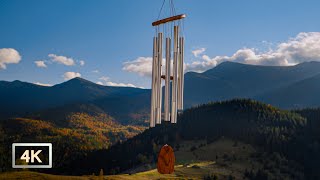 5 hours of calming wind chimes in the mountains for sleep, meditation, recovery  | 432hz