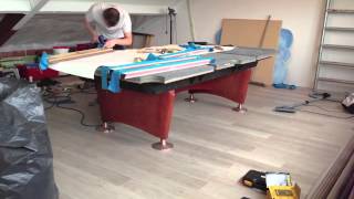 Installing a pool table in 4 minutes...