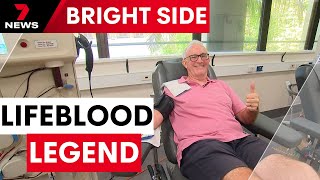 Lifeblood legend Mark Robinson reaches 726 blood donations | 7NEWS