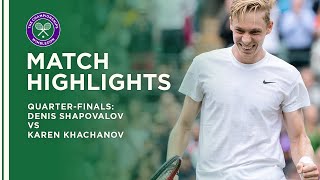 Denis Shapovalov vs Karen Khachanov | Quarter-Final Highlights | Wimbledon 2021