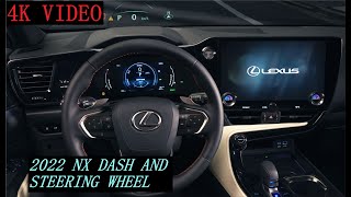 2022 Lexus NX digital dash and steering wheel 4k