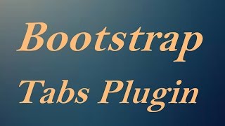Bootstrap Tabs plugin