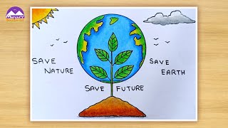 How to draw save earth save Nature save Future