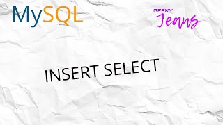 A short tutorial on how to insert multiple records in mysql table using INSERT SELECT statement