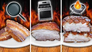 Sartén vs. Horno vs. BBQ Panceta de Cerdo 🐷 (Pork Belly)