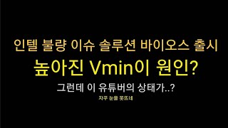 인텔 불량 이슈 솔루션 바이오스 출시 / 높아진 Vmin이 원인?