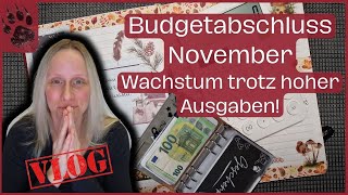 SPAREN Monatsabschluss Novemberbudget 🤑 ECHTE Einnahmen & Ausgaben 💰 #umschlagmethode #budgetplanung