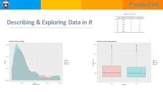 Descriptive Statistics, Histograms, Boxplots, Scatterplots in R
