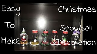 Snowball Christmas Decoration | How To | Easy To Make Christmas Decoration