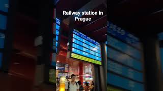 The main Railway station in Prague. 2023  looks like Airport