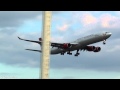 Virgin Atlantic Airbus A340-642 Landing at London Heathrow Airport (full HD)